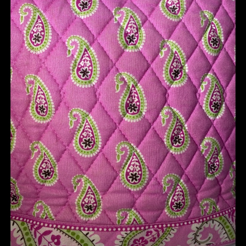 Vera Bradley Quilted Paisley Bermuda Pink Tote Bag Retired Handbag Purse - Picture 16 of 16